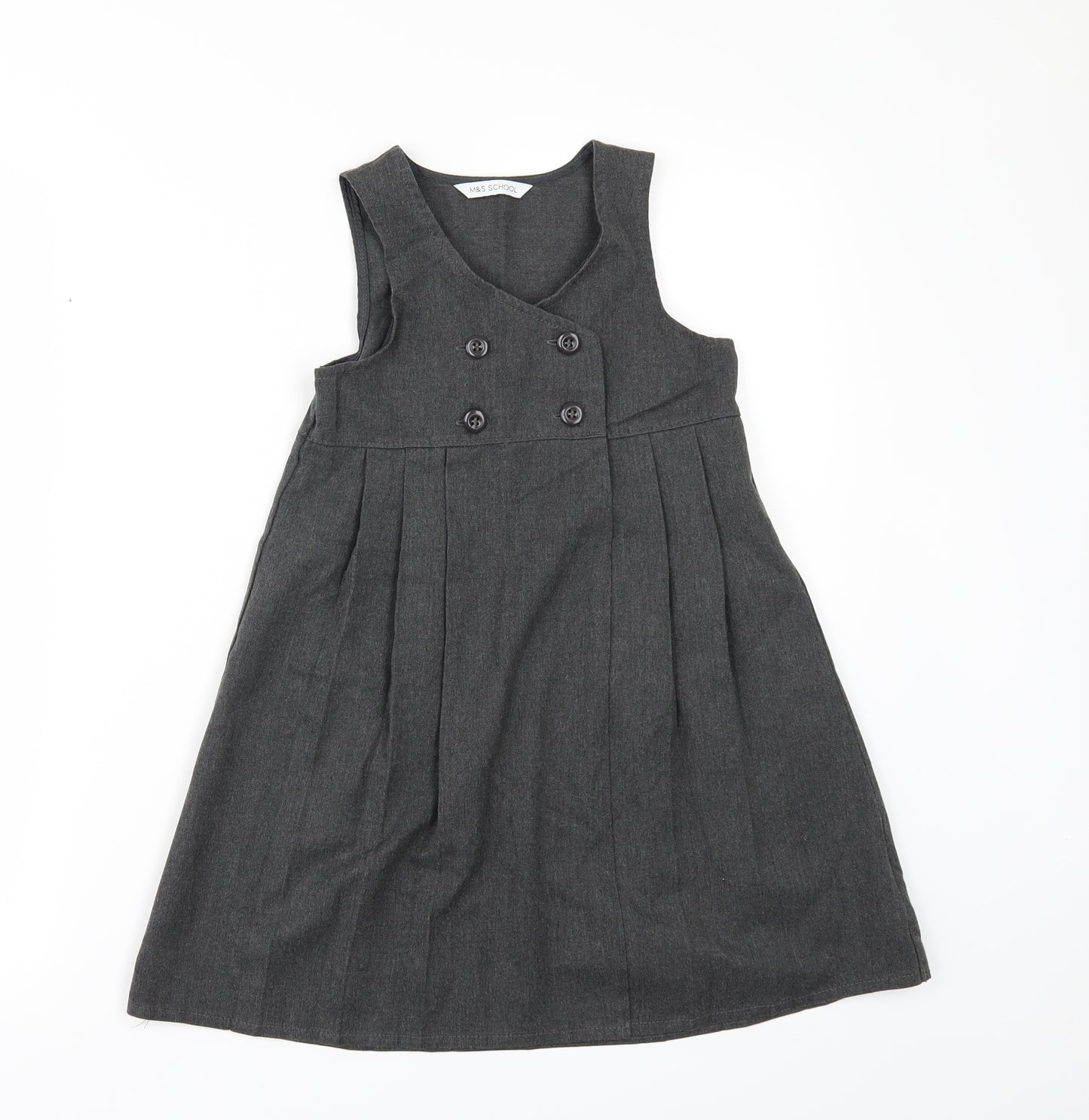 Marks and Spencer Girls Grey   A-Line  Size 5-6 Years