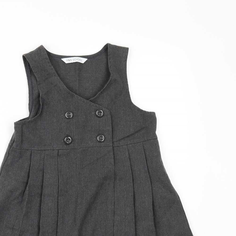 Marks and Spencer Girls Grey   A-Line  Size 5-6 Years