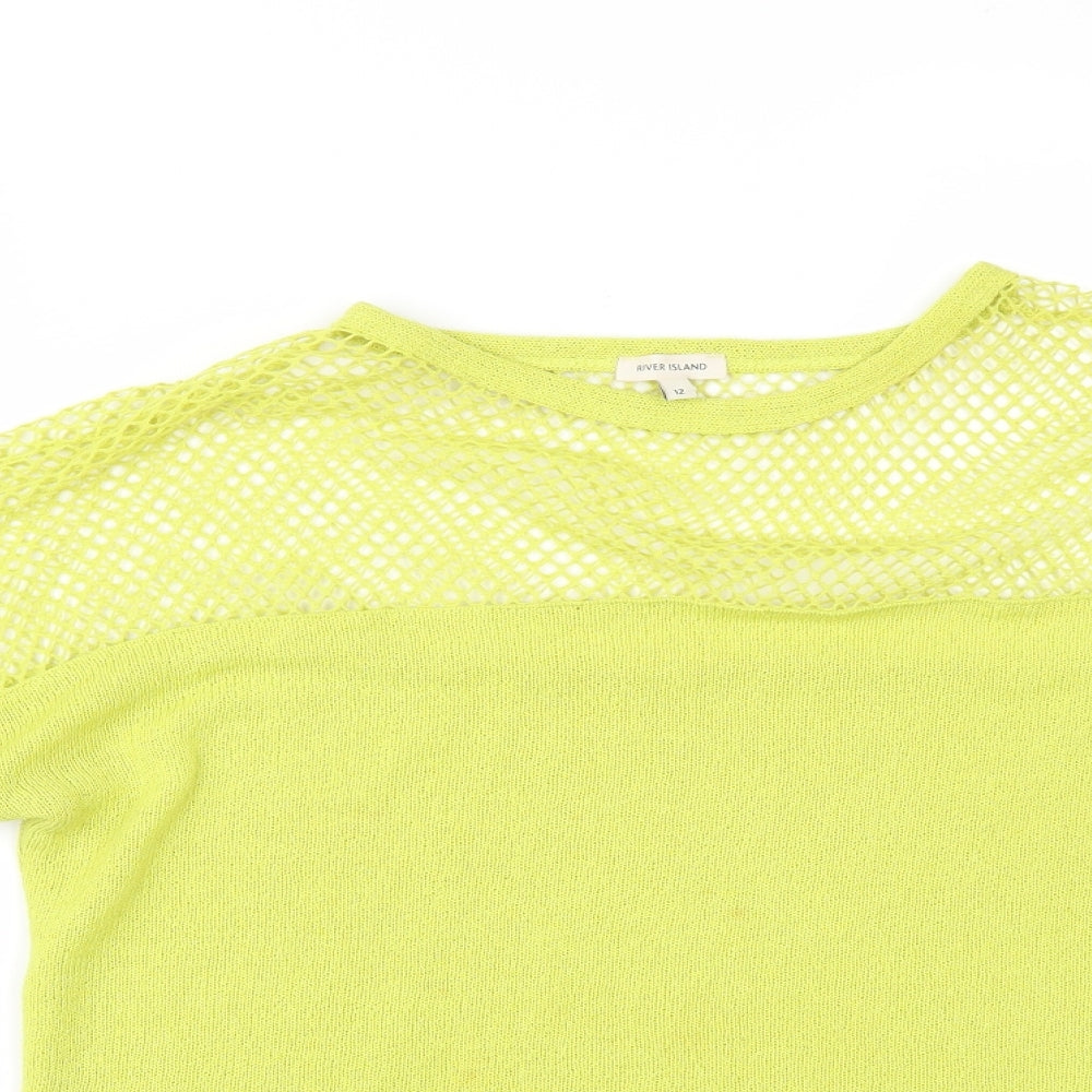 River Island Womens Green   Pullover Jumper Size 12