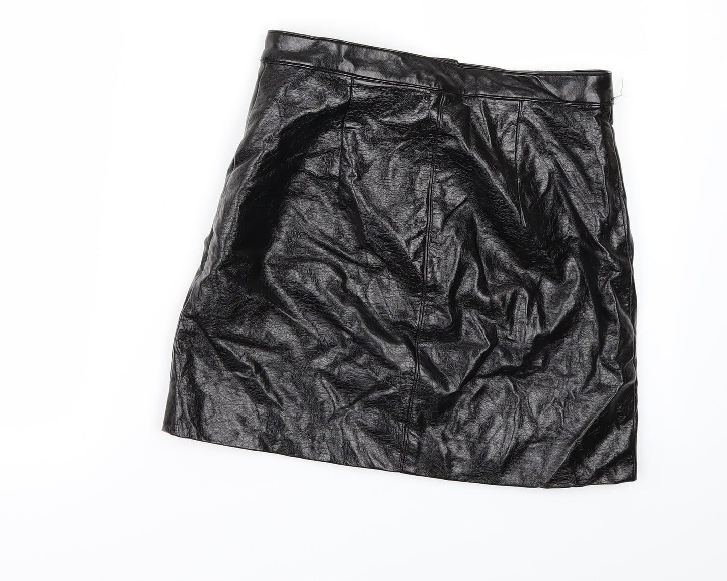 H&M Womens Black   Mini Set Size 6  - leather look