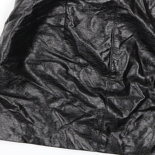 H&M Womens Black   Mini Set Size 6  - leather look