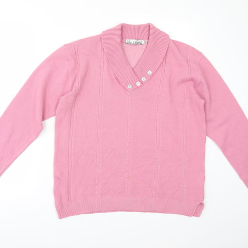Pure & Natural Womens Pink   Pullover Jumper Size XL