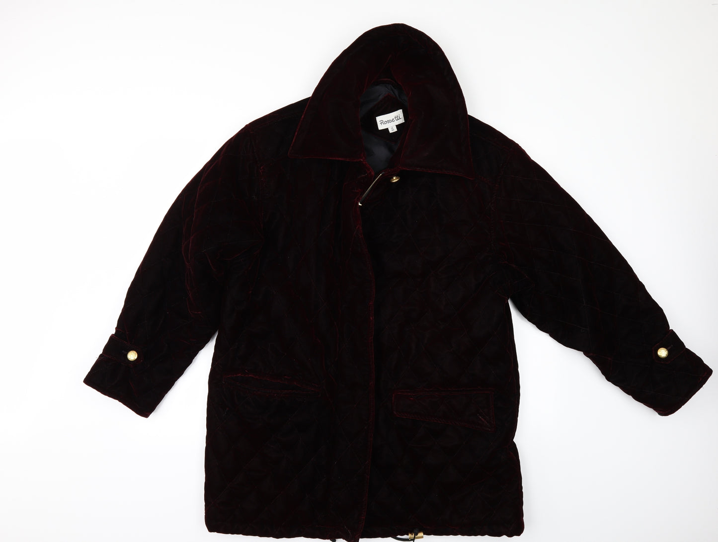 Rossetti Womens Red  Velour Jacket  Size 14