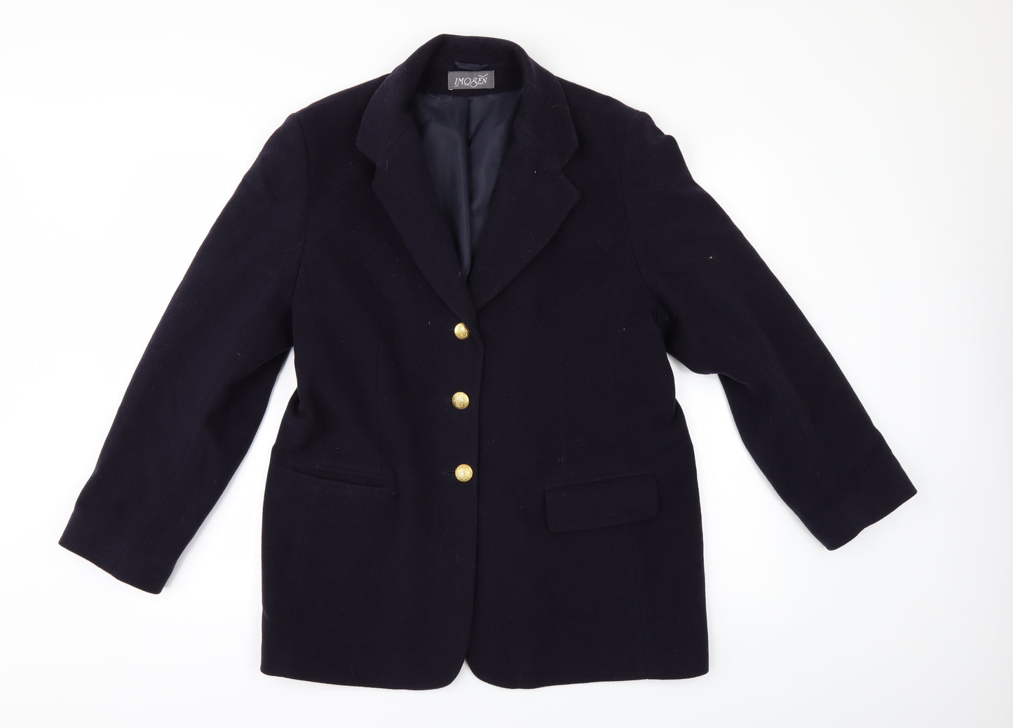 Imogen Womens Blue   Overcoat Coat Size 16