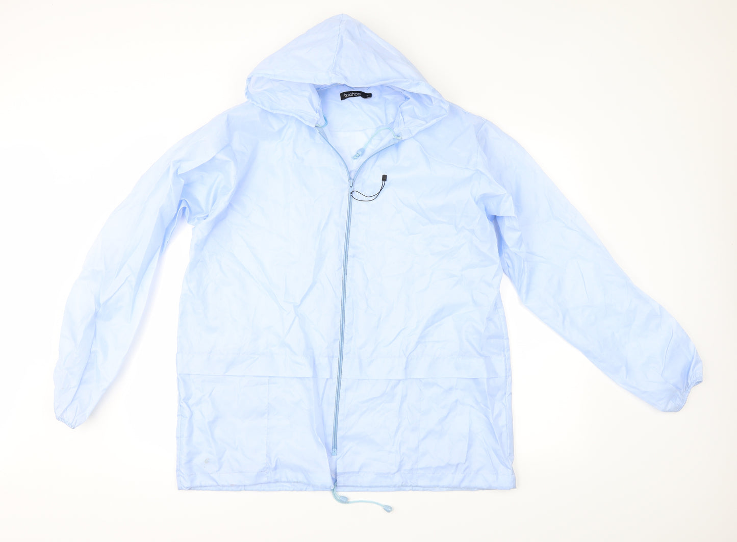 Boohoo Womens Blue   Windbreaker Jacket Size S