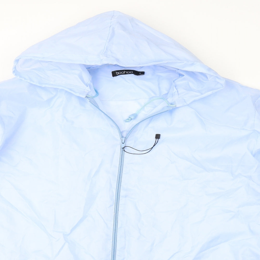 Boohoo Womens Blue   Windbreaker Jacket Size S