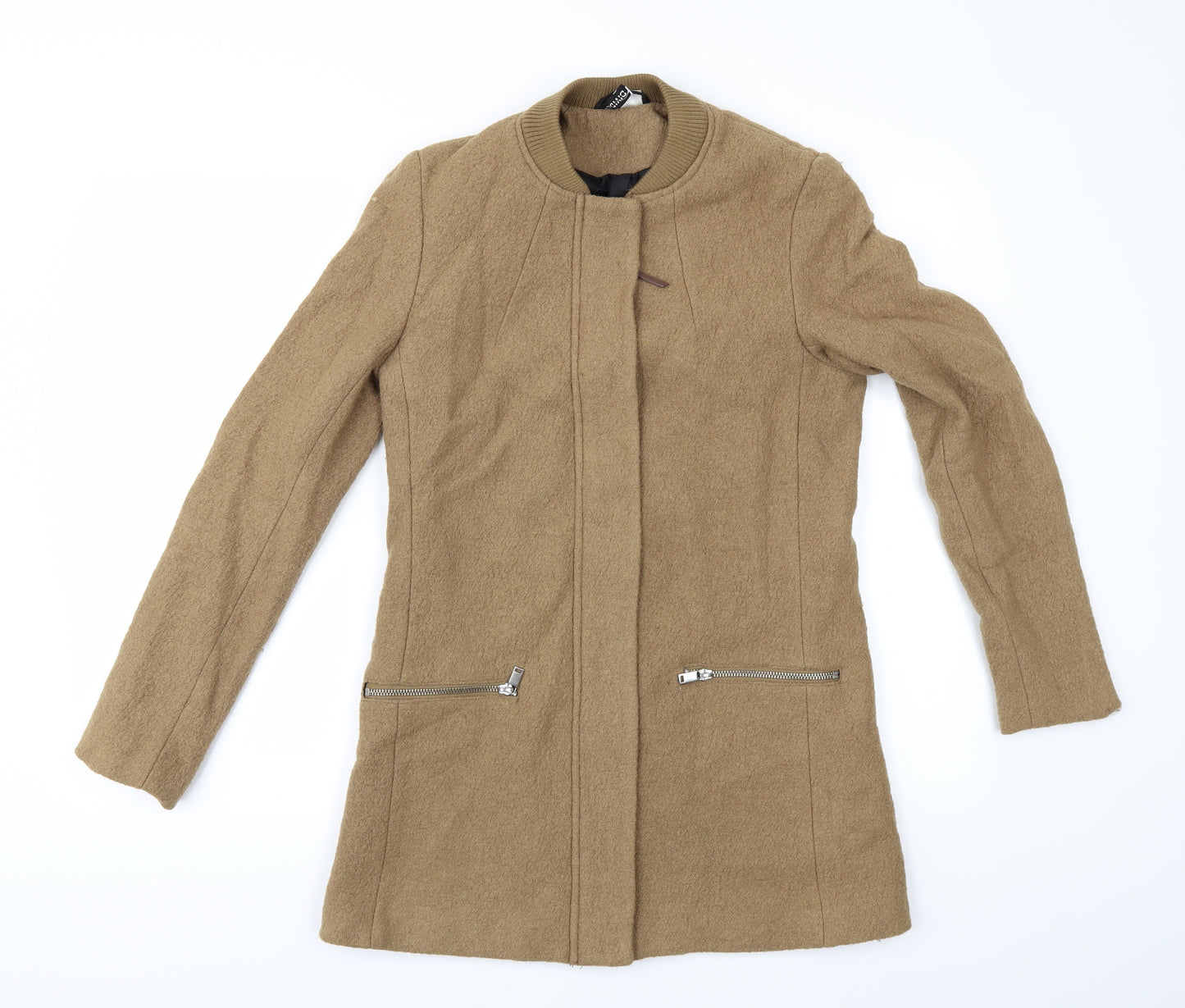 Divided by H&M Womens Beige   Overcoat Coat Size 8