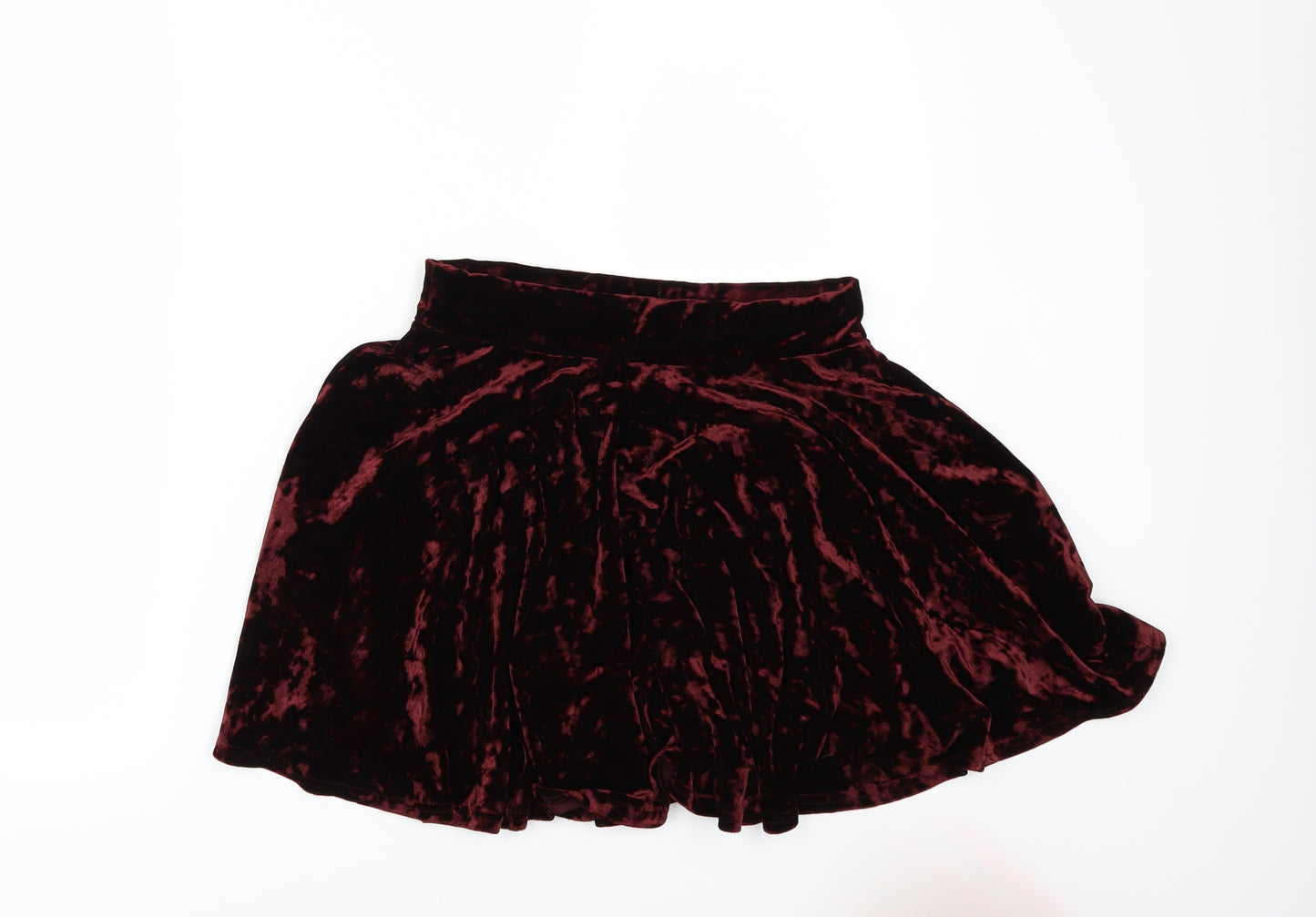 Primark Womens Red  Velour Maxi Skirt Size 8