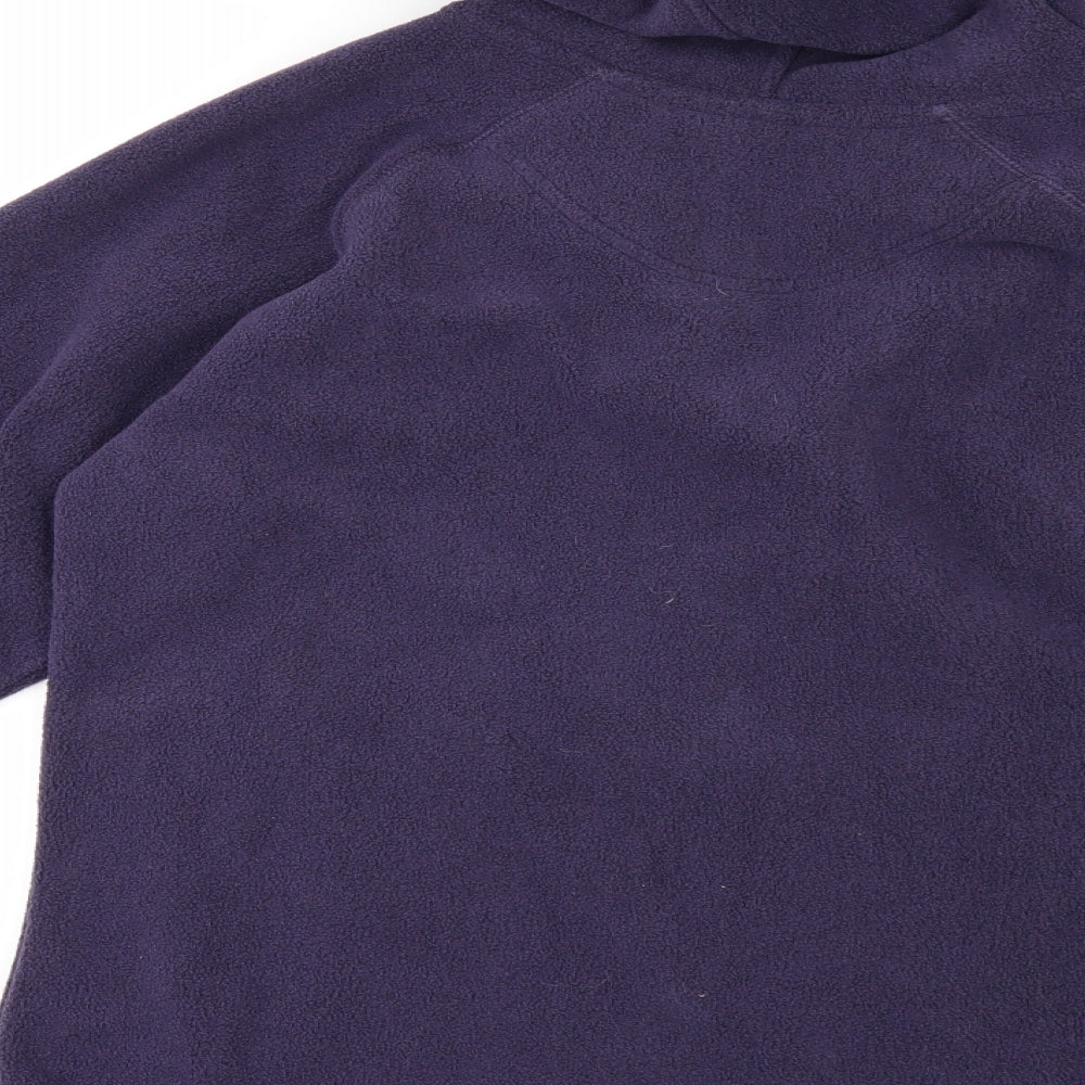North Ridge Womens Purple  Fleece Pullover Hoodie Size 14