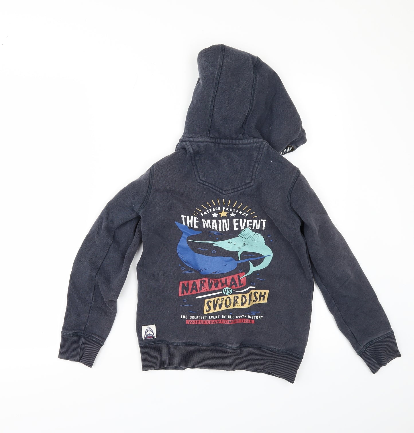 Fat Face Boys Blue   Full Zip Hoodie Size 8-9 Years
