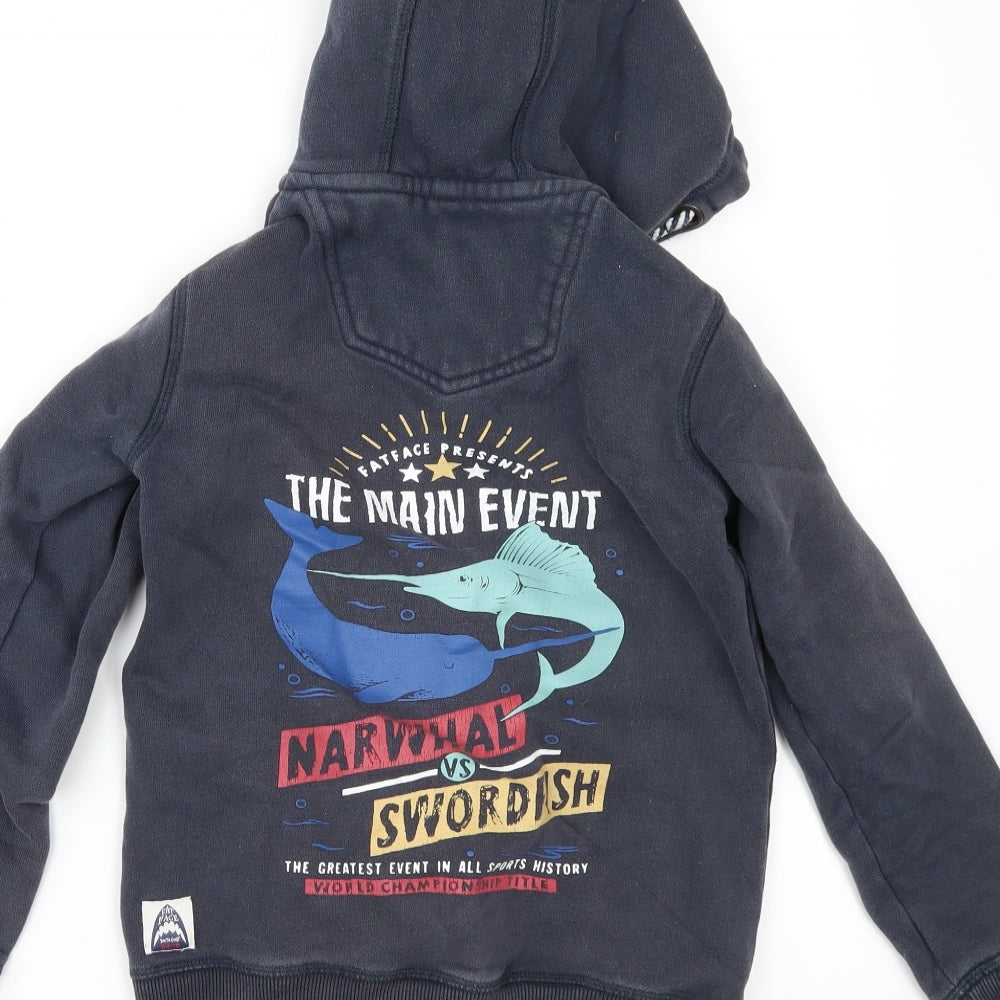 Fat Face Boys Blue   Full Zip Hoodie Size 8-9 Years