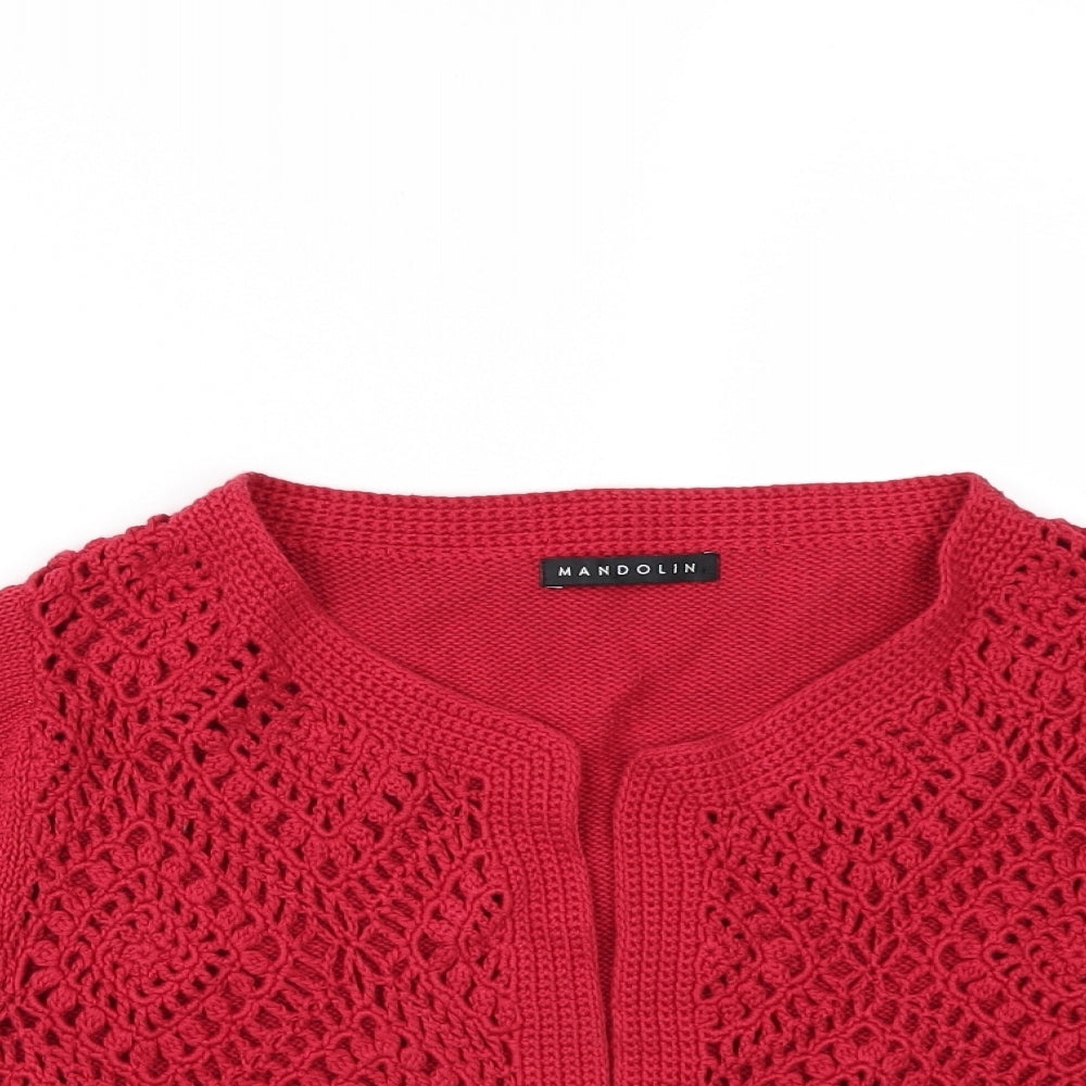 mandolin Womens Red   Shrug Jumper Size 10
