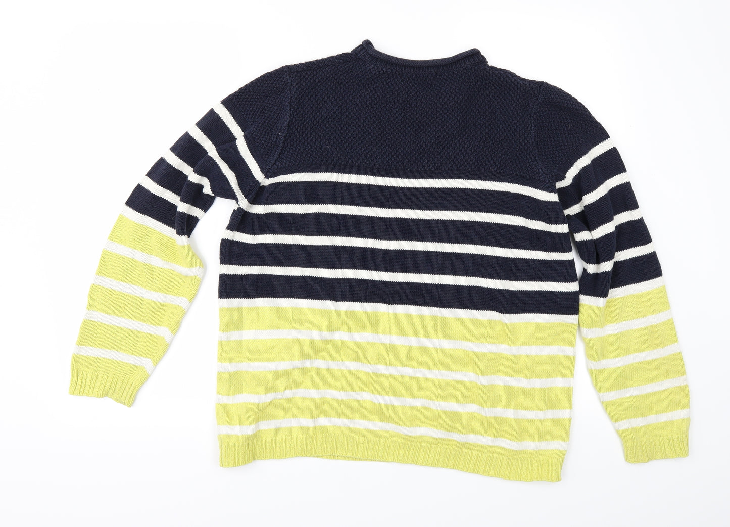 Bonmarché Womens Blue Striped  Pullover Jumper Size M