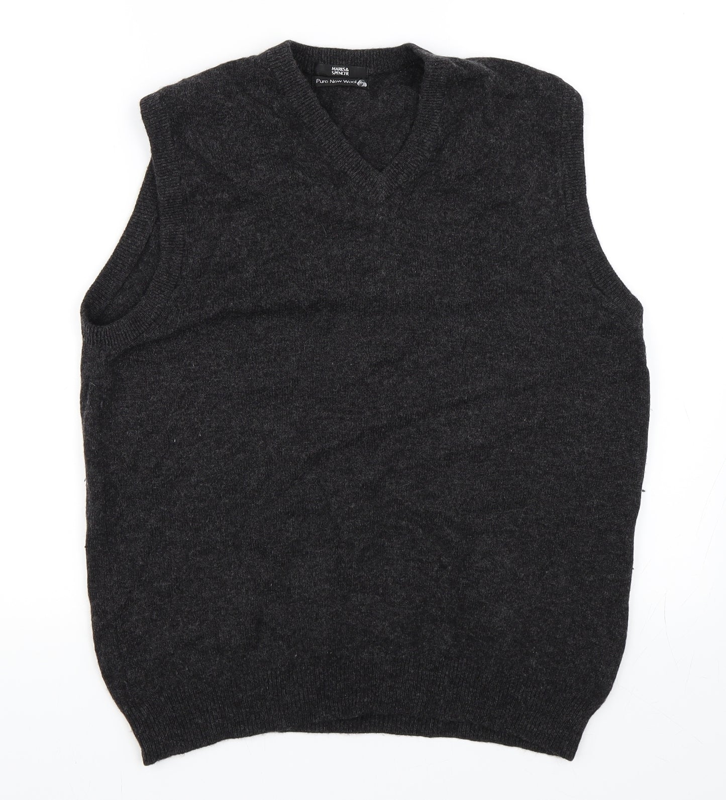 Marks and Spencer Mens Black   Vest Jumper Size S