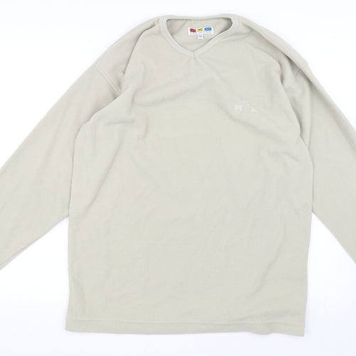 Box Office Womens Beige   Pullover Sweatshirt Size M  - Fleece