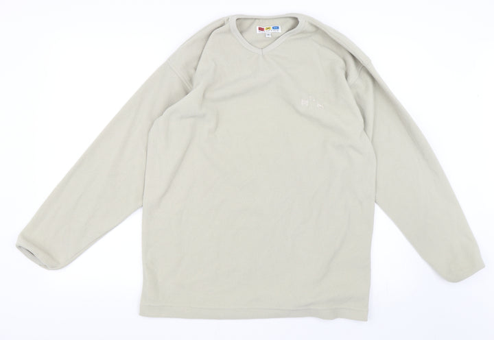 Box Office Womens Beige   Pullover Sweatshirt Size M  - Fleece