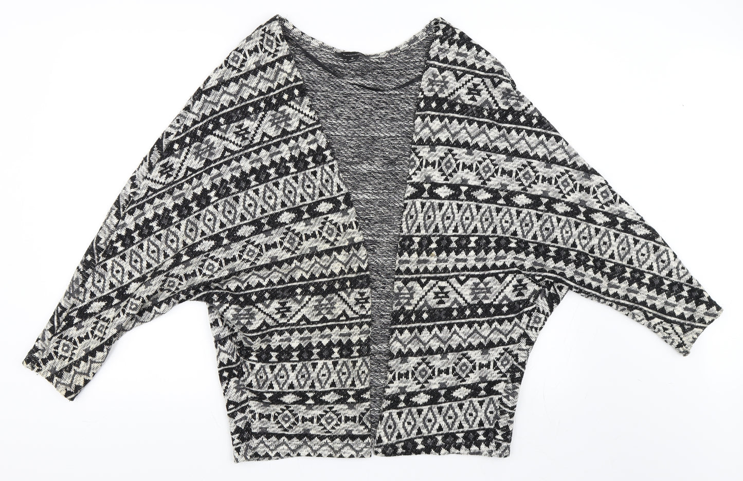 Atmosphere Womens Black Geometric  Cardigan Jumper Size M