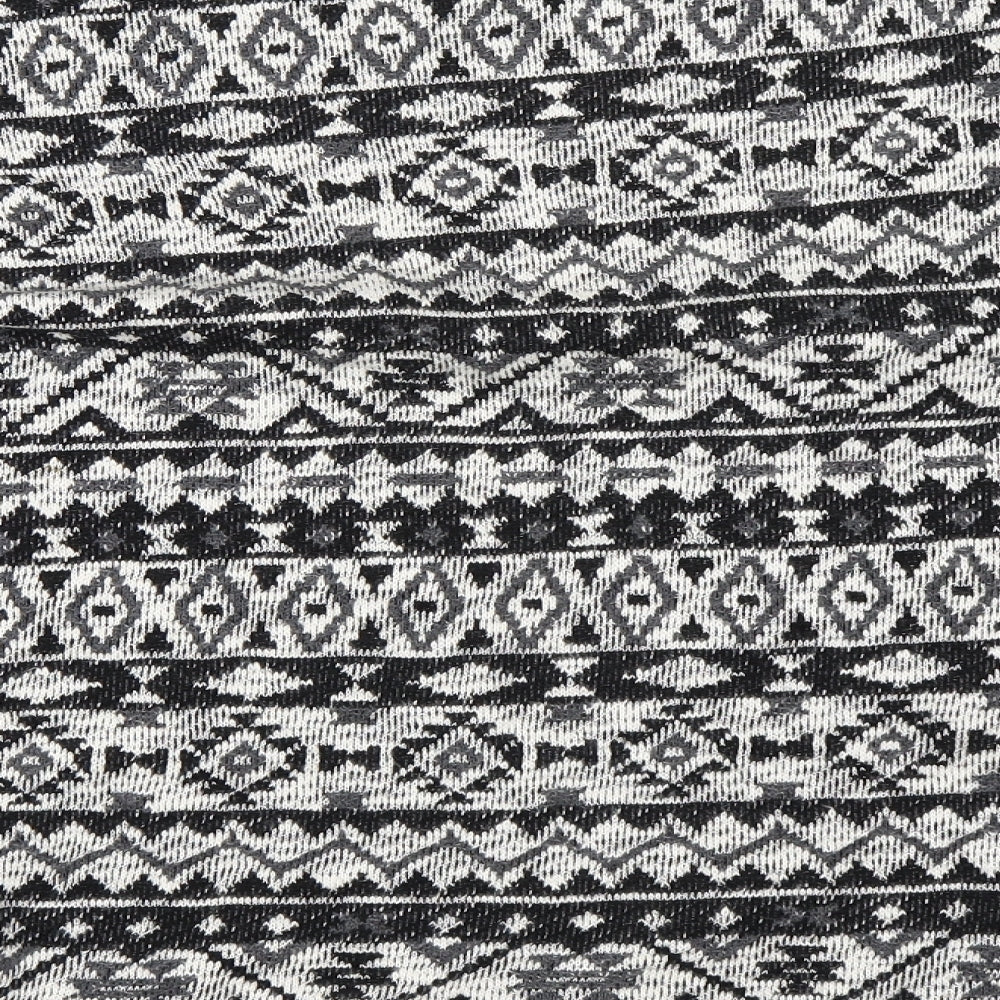 Atmosphere Womens Black Geometric  Cardigan Jumper Size M