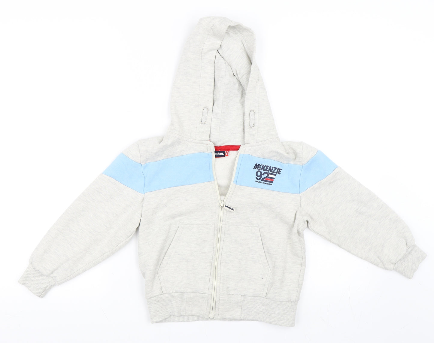 McKenzie Boys Grey   Full Zip Hoodie Size 5-6 Years