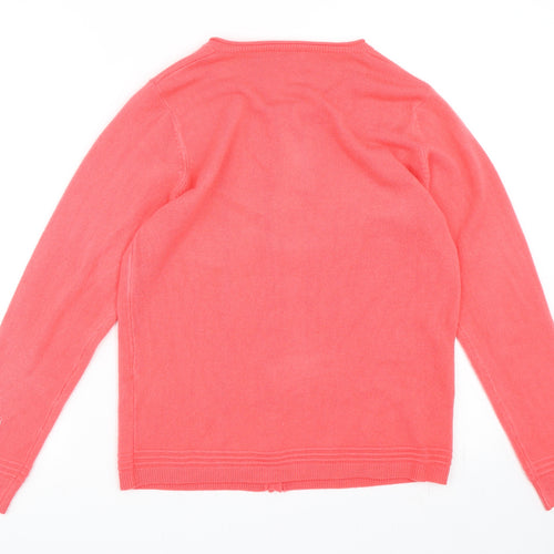 Text Womens Pink   Cardigan Jumper Size S