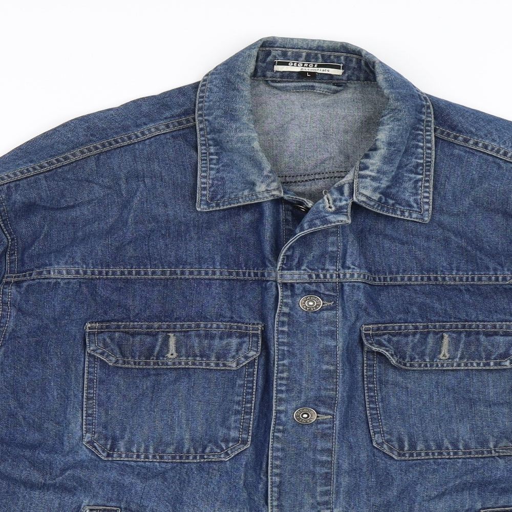 George Mens Blue  Denim Jacket  Size L  - Denim Jacket