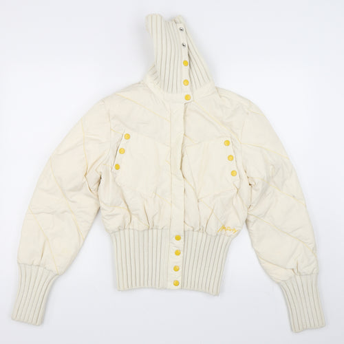 Miss Sixty Womens Ivory   Quilted Coat Size S