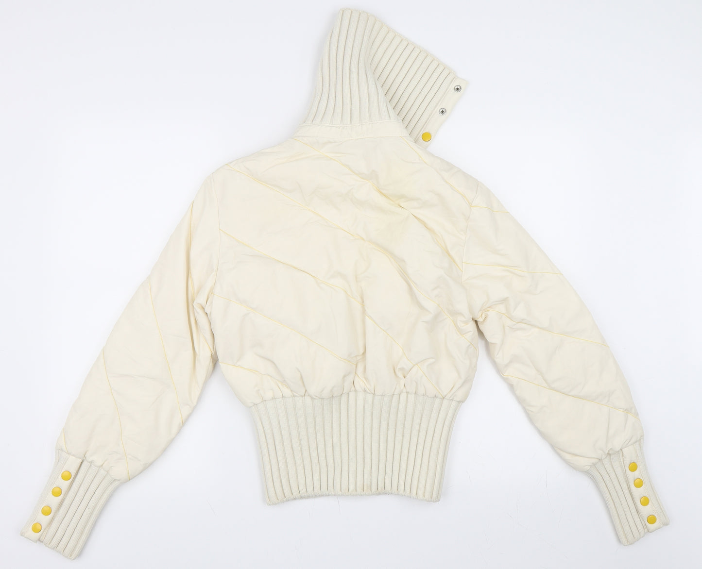 Miss Sixty Womens Ivory   Quilted Coat Size S