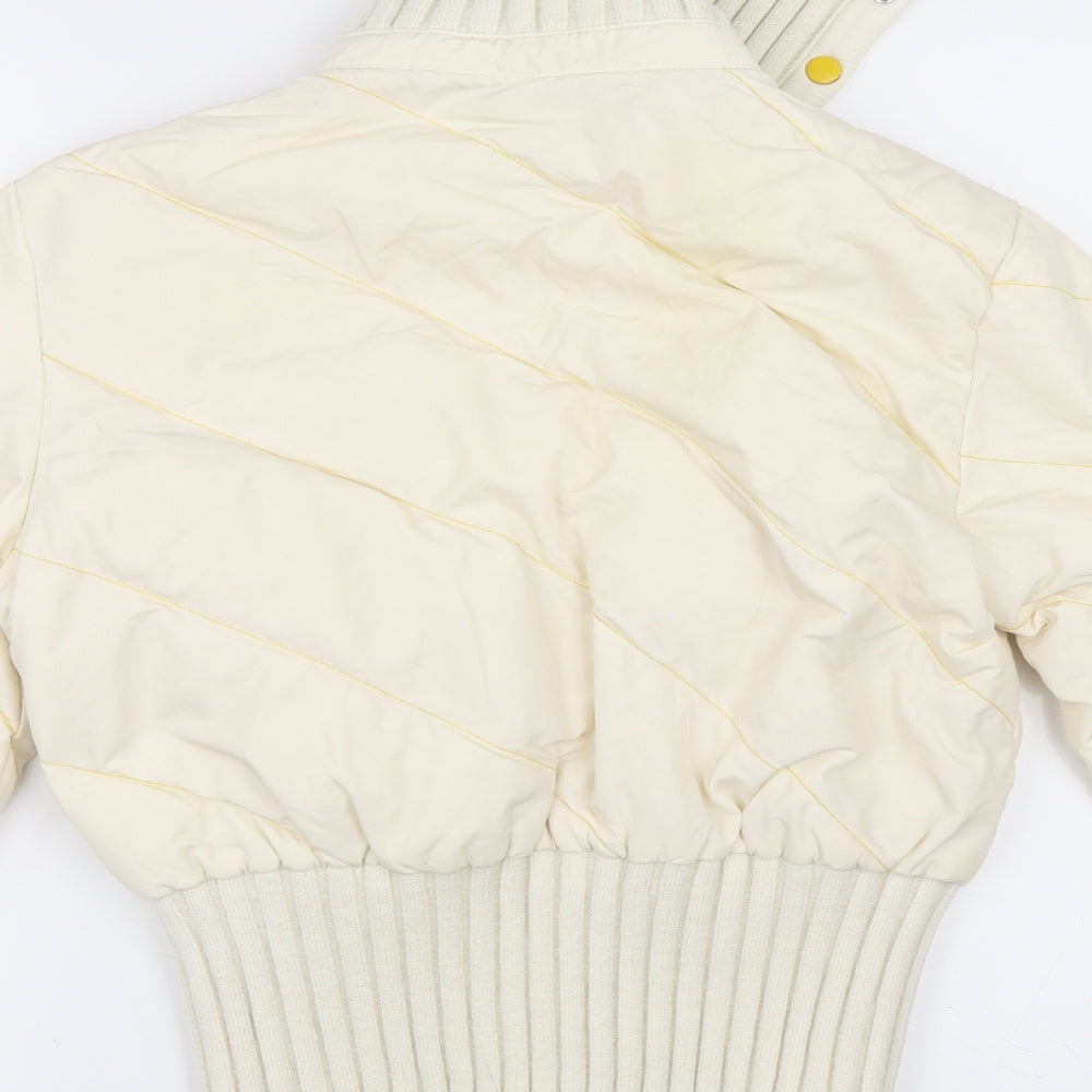 Miss Sixty Womens Ivory   Quilted Coat Size S