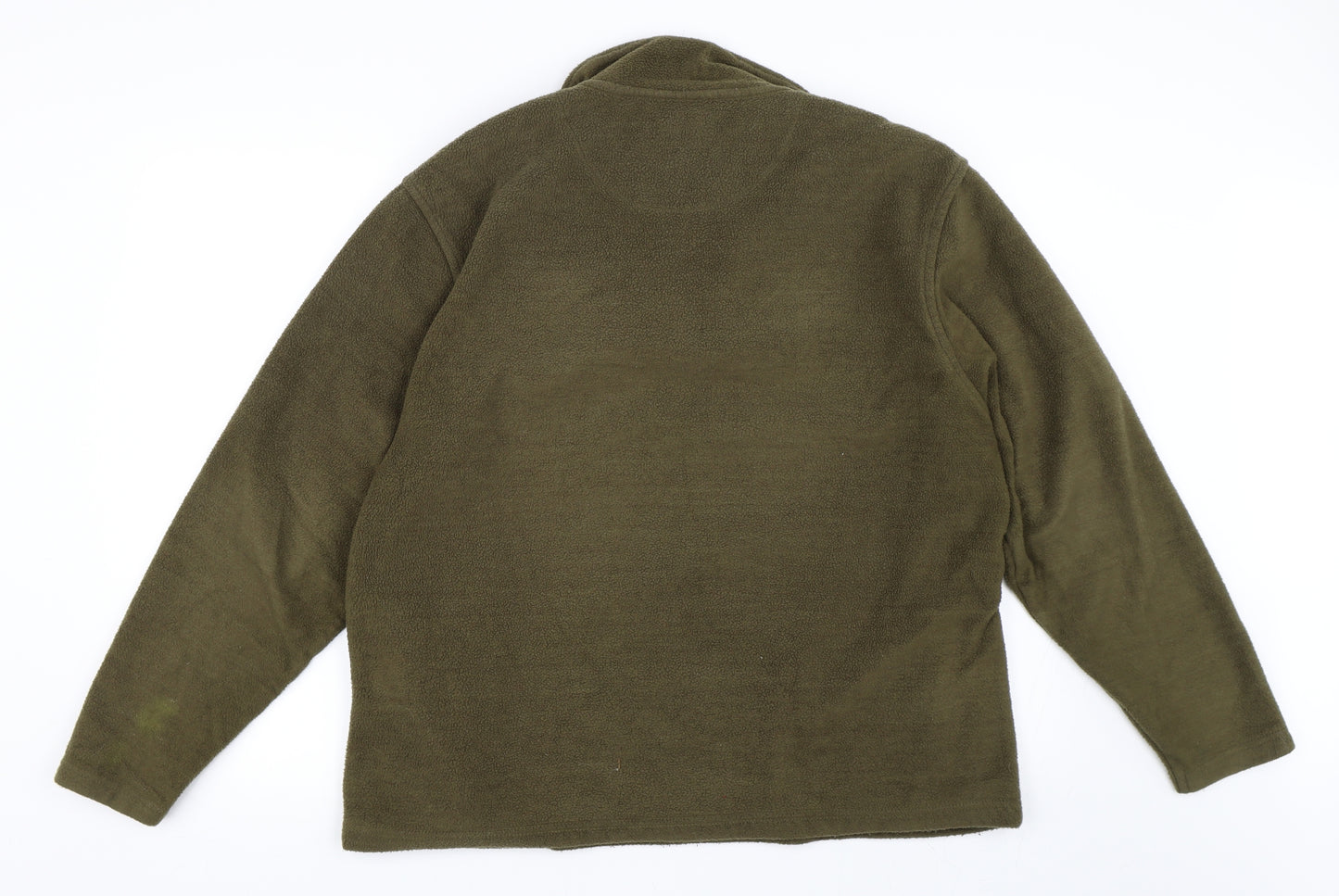 Hutson Harbour Mens Green   Henley Sweatshirt Size L  - Fleece