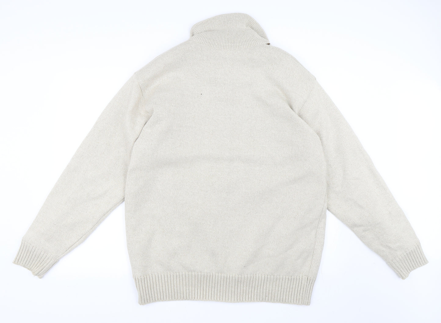 Bar Harbour Mens Beige   Cardigan Jumper Size L