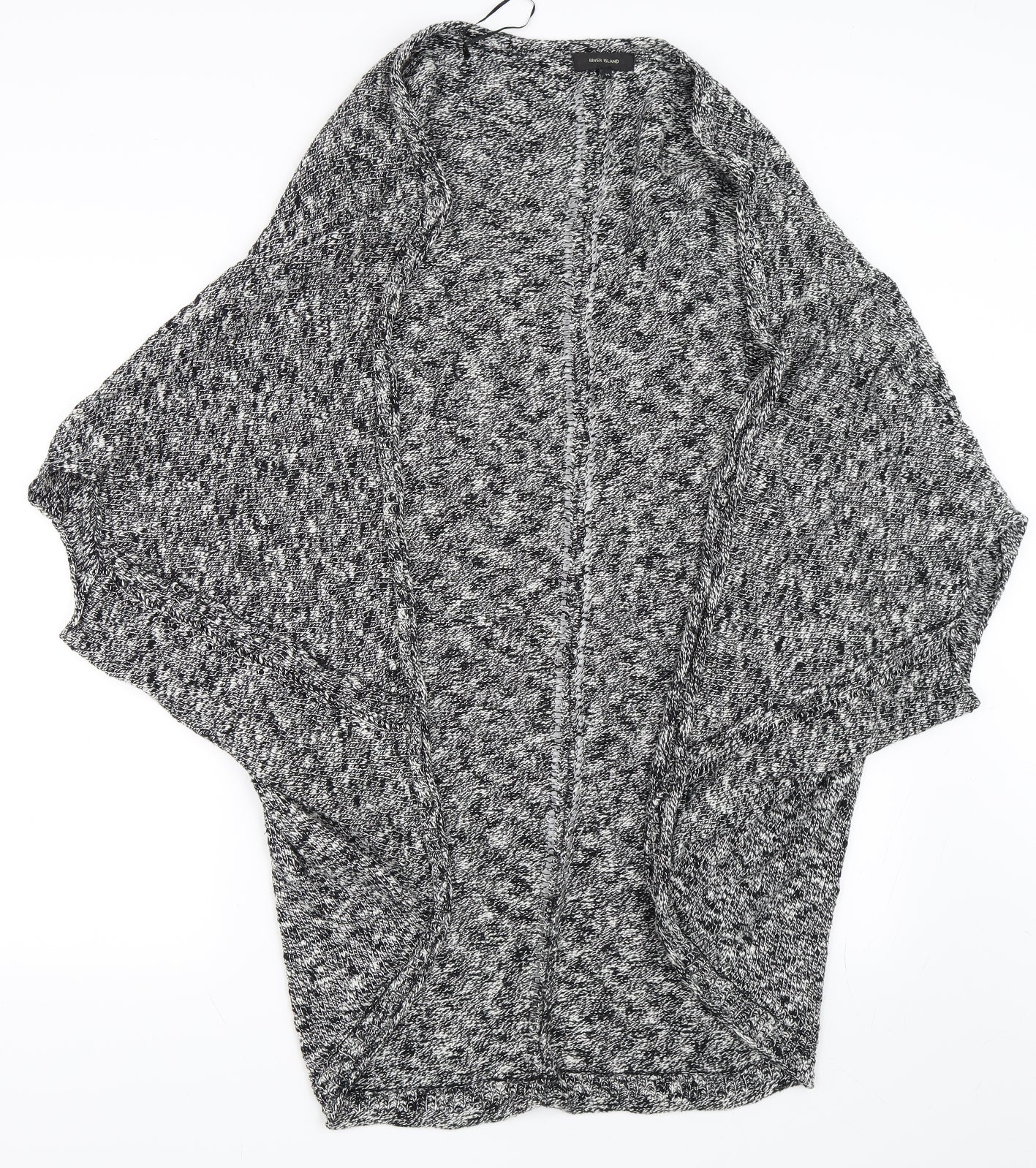 River Island Womens Black   Cardigan Jumper Size M  - Batwing Sleeve