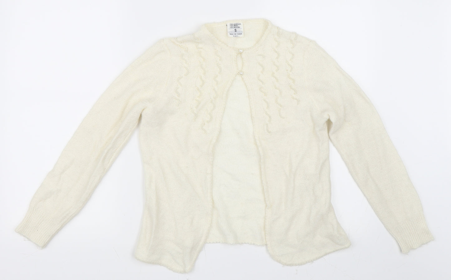 Preworn Girls Ivory   Cardigan Jumper Size S