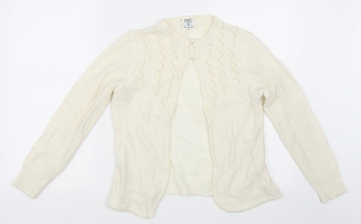 Preworn Girls Ivory   Cardigan Jumper Size S