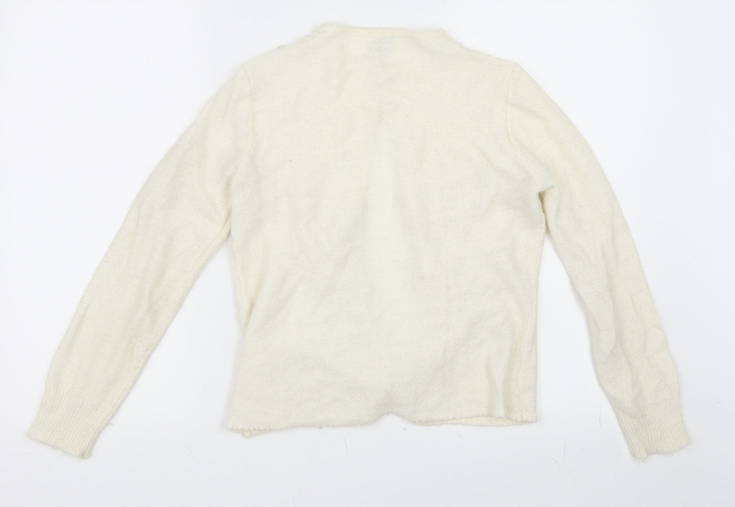 Preworn Girls Ivory   Cardigan Jumper Size S