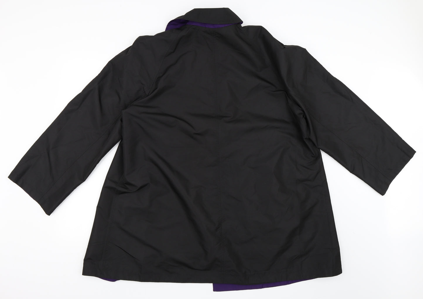 Preworn Womens Black   Rain Coat Coat Size XL  - Reversible Coat