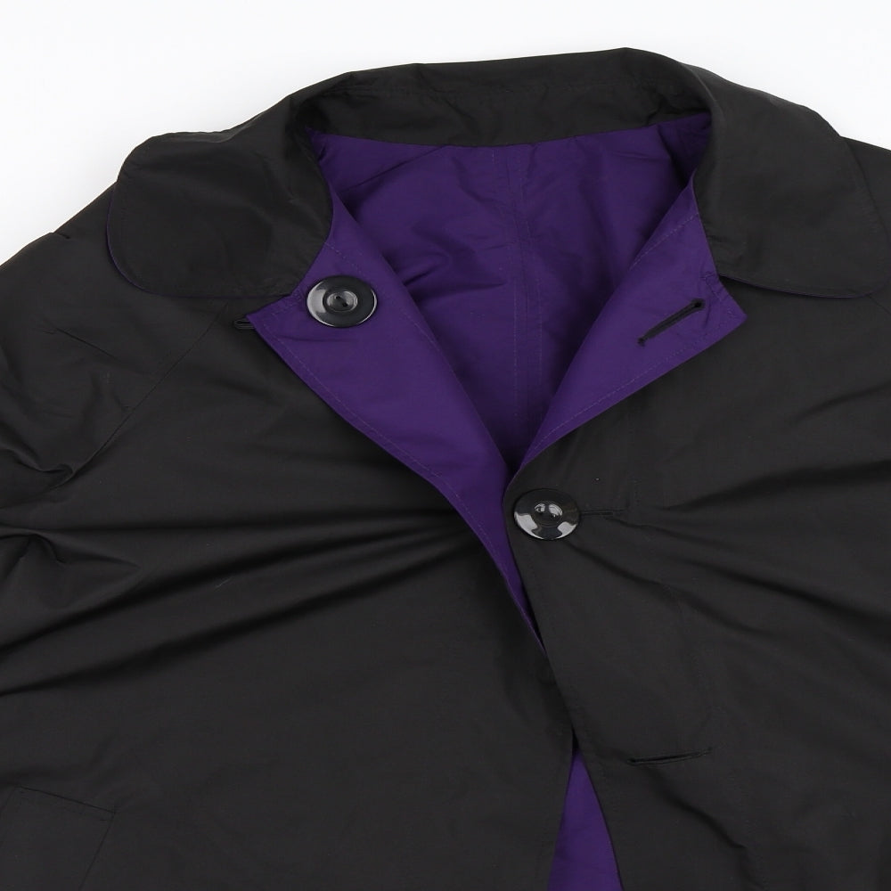Preworn Womens Black   Rain Coat Coat Size XL  - Reversible Coat
