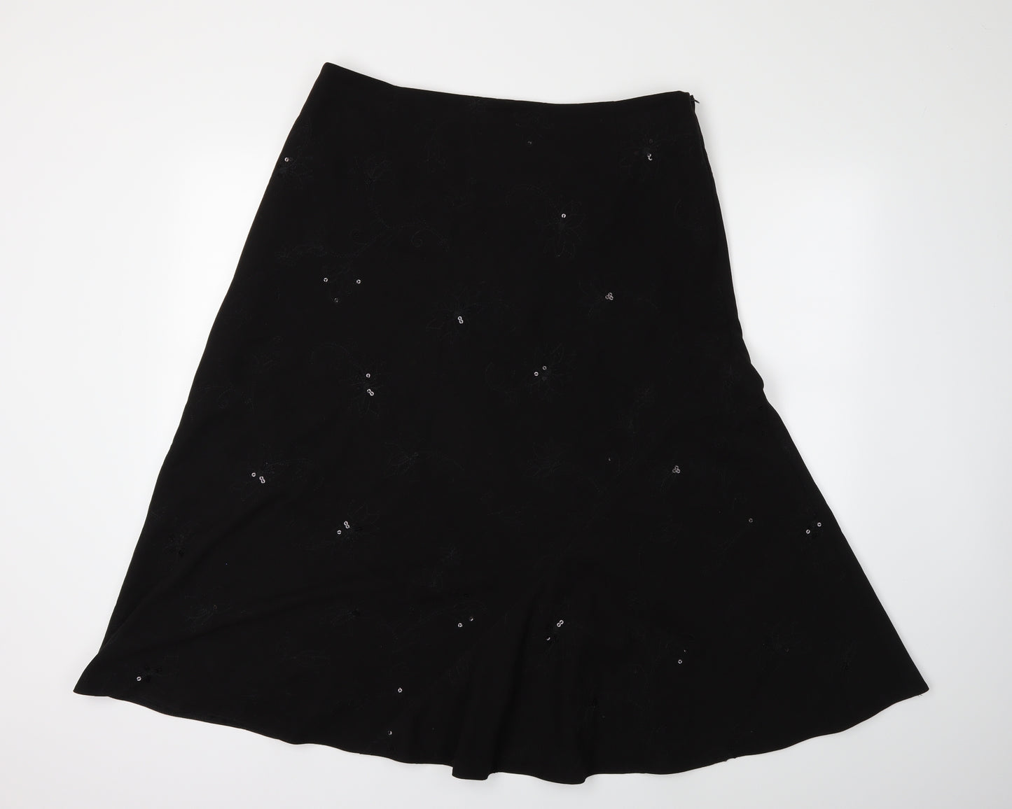 EWM Womens Black   A-Line Skirt Size 16