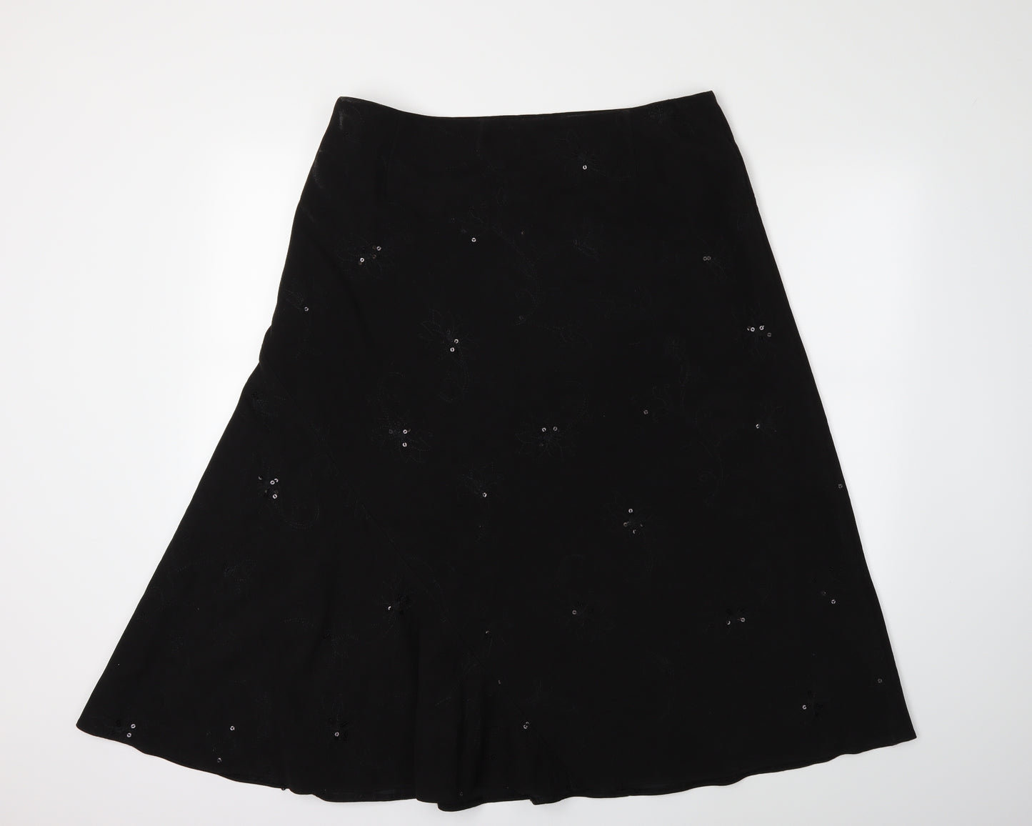 EWM Womens Black   A-Line Skirt Size 16