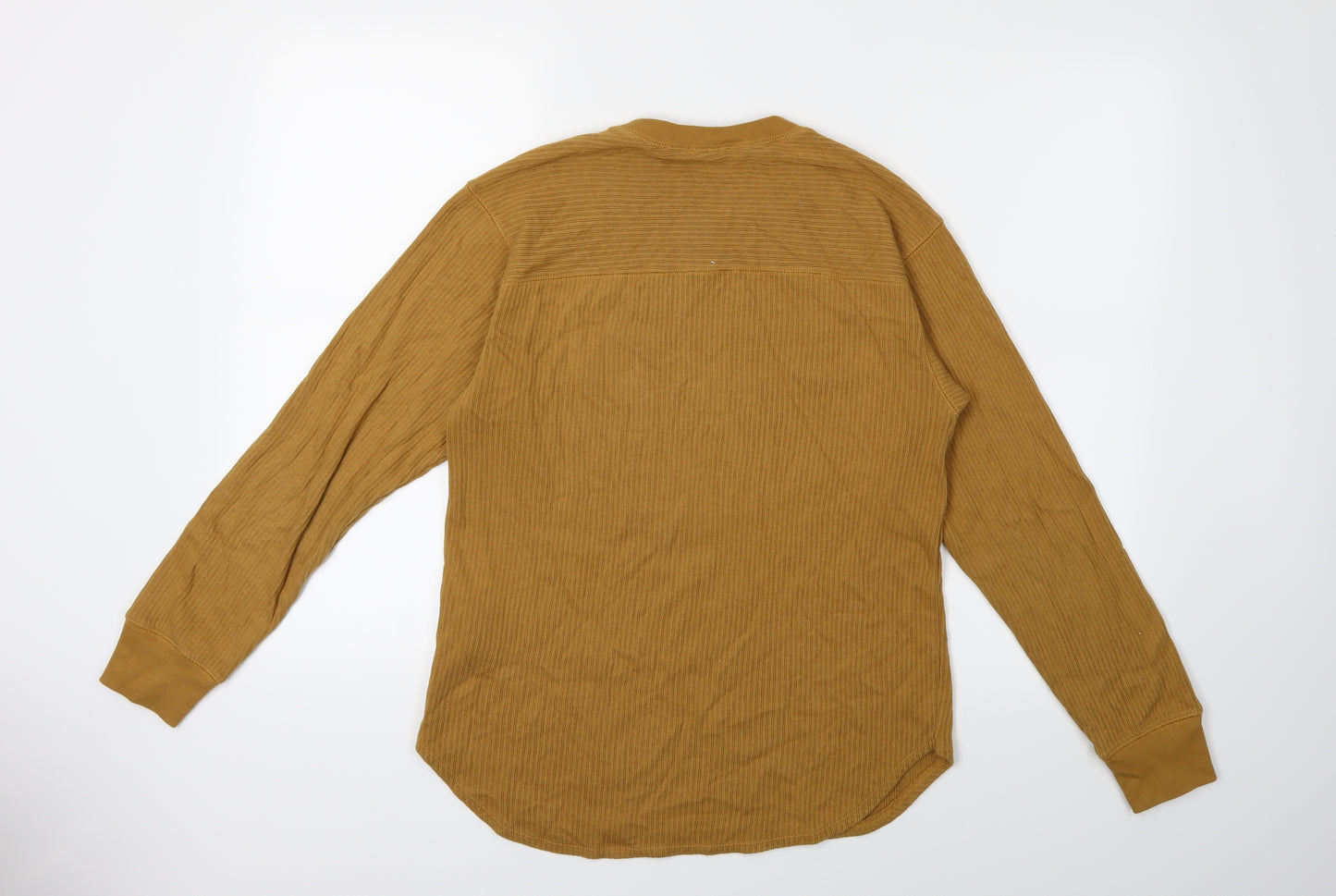 Uniqlo Mens Yellow  Knit Pullover Jumper Size XS