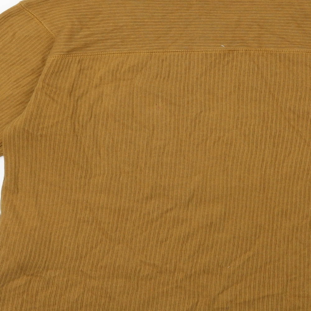 Uniqlo Mens Yellow  Knit Pullover Jumper Size XS