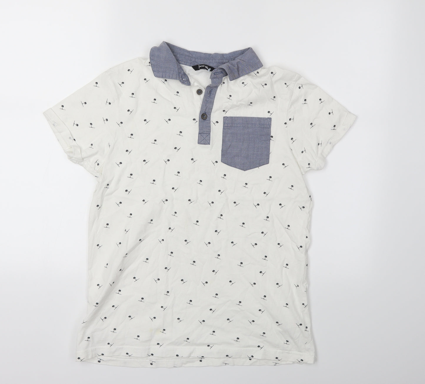 George Boys White   Basic Polo Size 13 Years