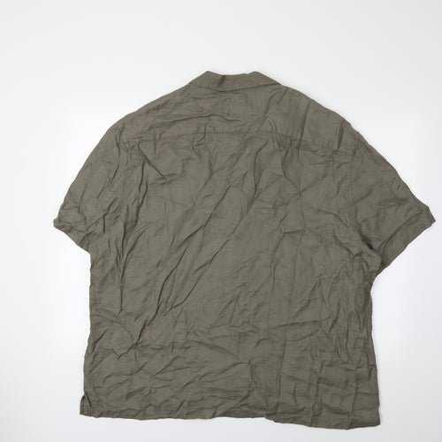 Marks and Spencer Mens Green    Button-Up Size 3XL