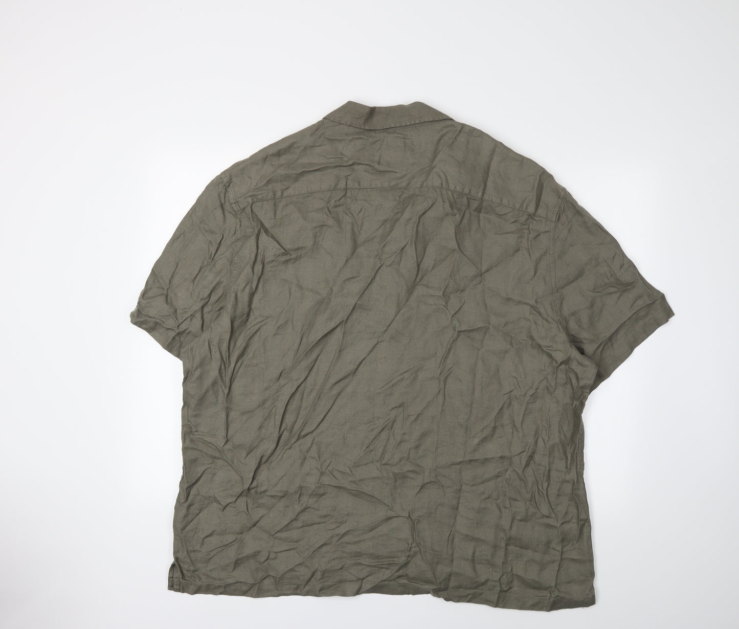 Marks and Spencer Mens Green    Button-Up Size 3XL