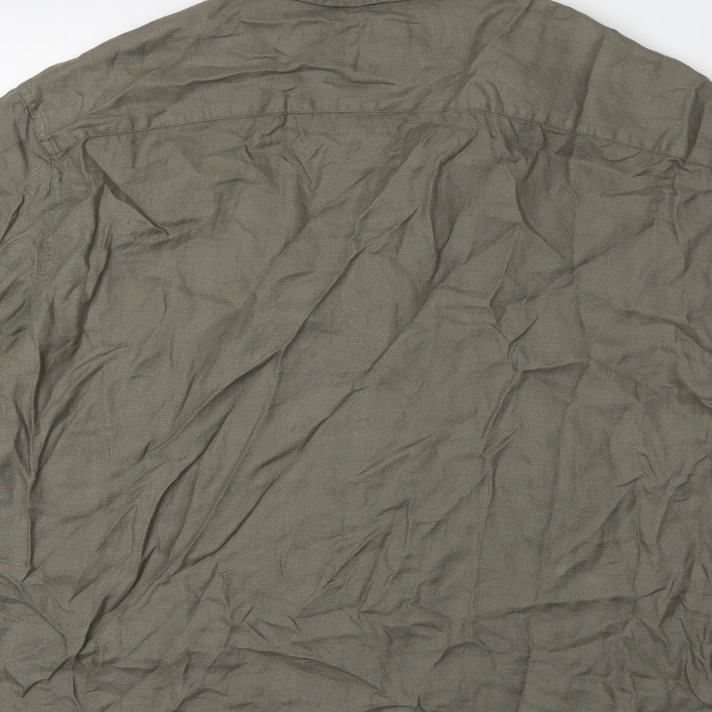 Marks and Spencer Mens Green    Button-Up Size 3XL