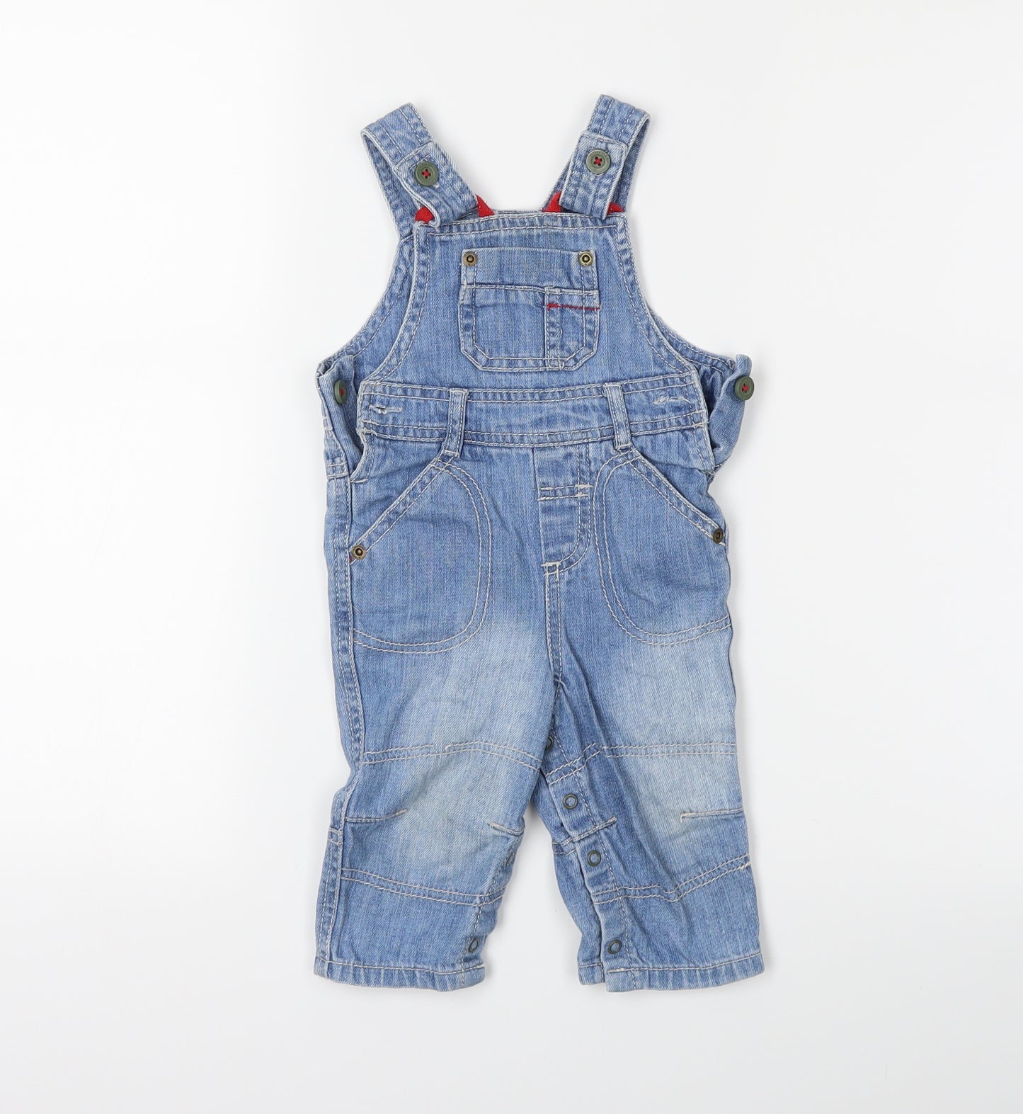 Marks and Spencer Baby Blue  Denim Dungaree One-Piece Size 6-9 Months