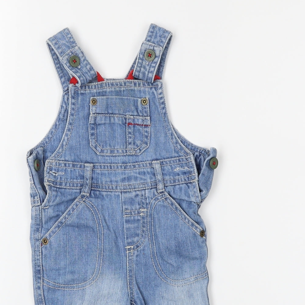 Marks and Spencer Baby Blue  Denim Dungaree One-Piece Size 6-9 Months