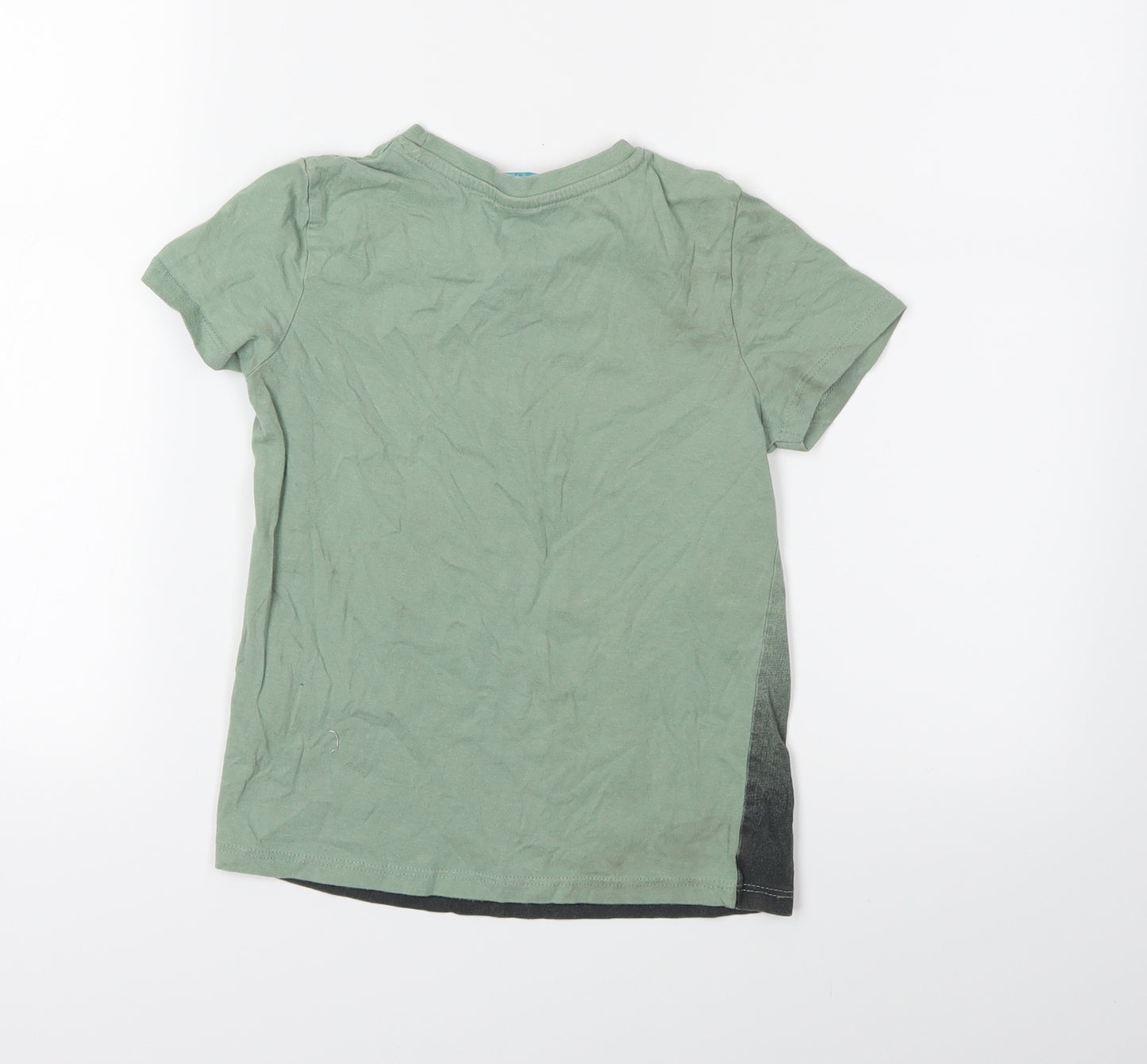 LITTLE KIDS Boys Green   Basic T-Shirt Size 6-7 Years  - Dinosaur