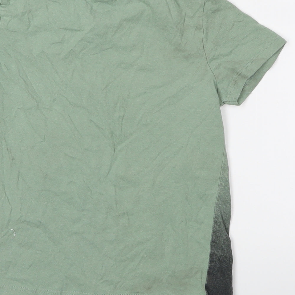 LITTLE KIDS Boys Green   Basic T-Shirt Size 6-7 Years  - Dinosaur