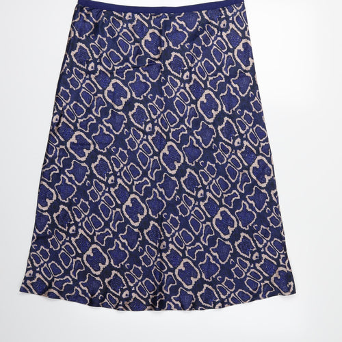 Marks and Spencer Womens Blue Animal Print  A-Line Skirt Size 14