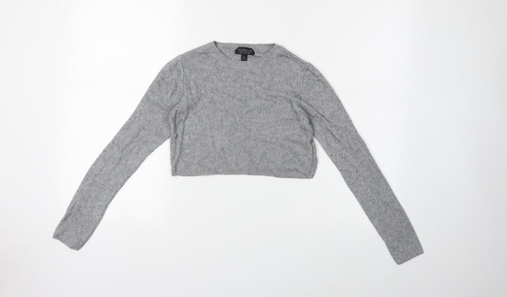 Topshop Womens Grey Pullover Jumper Size 8